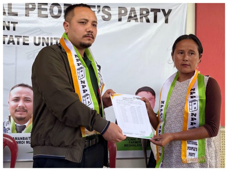 Pynskhem U MLA Bad Ki Heh NPP Ïa Ki Nongkitkam Ka NPP Farmer’s Front Umroi Block