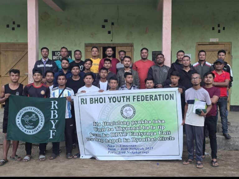 Pynkha tnad treikam ka RBYF ha Umrtyrnga ban phai khmat lem ia ki jingeh ki paidbah ha shnong khappud.