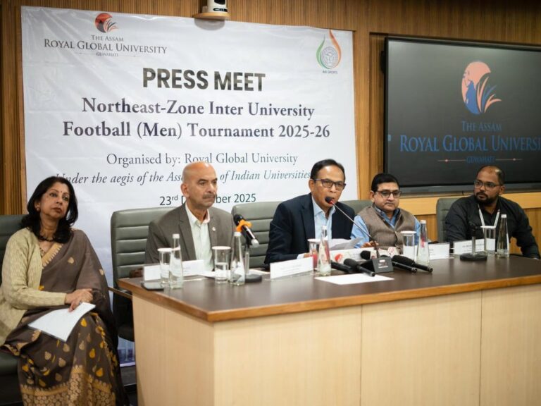 Royal Global University to host AIU NE Zone Inter-University Football Tournament 2025–26