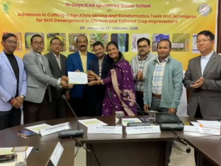 Kut noh ka Winter School ba 21 sngi ba kyrshan daka ICAR ha CPGSAS Umiam