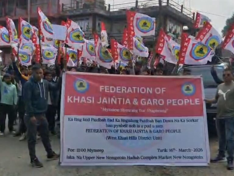 Ïaid paidbah ka FKJGP ha Nongstoin, Dawa  mardor ban pyndep ia ki jingpynbeit pud ka Meghalaya bad Assam
