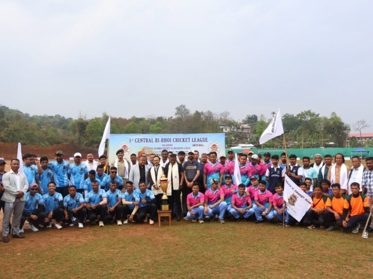 Plie pyrda u James K. Sangma ia ka 1st Central Ri Bhoi Cricket League ha Umsning