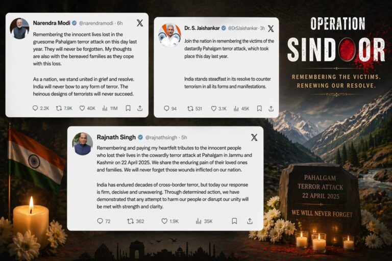 India Marks One Year of Pahalgam Attack; Govt Highlights ‘Operation Sindoor’ Response