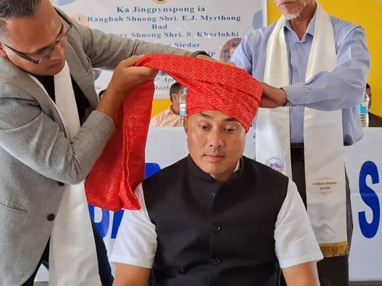 Da ka spong ka phali la pynspong ia u Rangbah Shnong Saiden, ai syrnot u Acting Sirdar Elaka