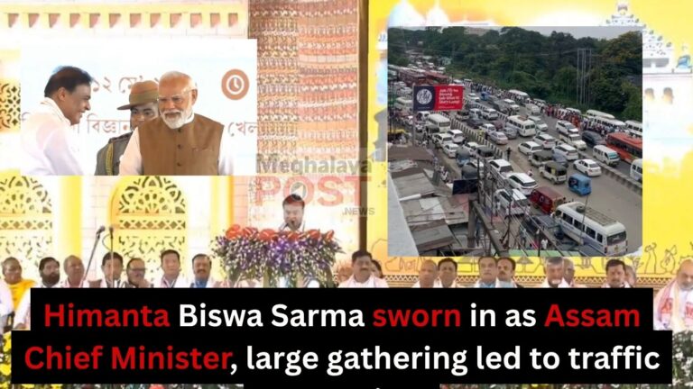 Himanta Biswa Sarma sworn in as Assam Chief Minister, large gathering led to traffic congestion