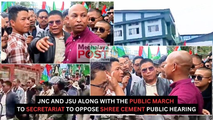 Jnc And Jsu Along With The Public March To Secretariat To Oppose Shree Cement Public Hearing
