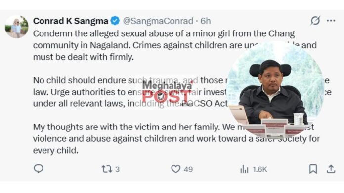 Meghalaya Cm Condemns Alleged Sexual Abuse Of Minor Girl In Nagaland