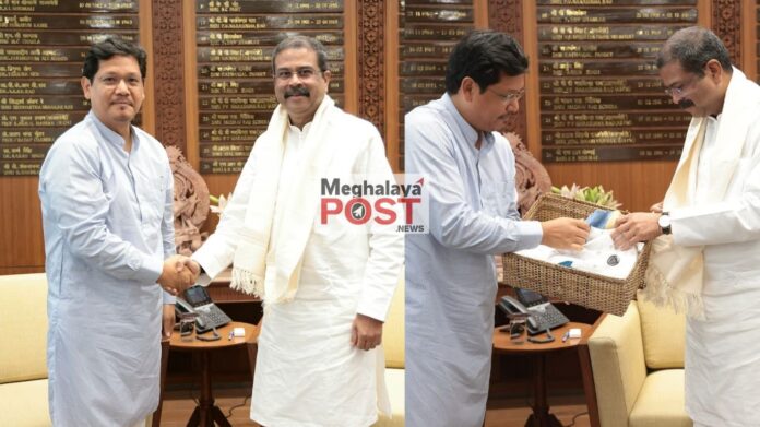 Meghalaya Cm Met Union Education Minister For Appointment Of Vc At Nehu And Other Pressing Issues