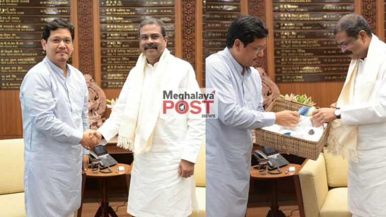 Meghalaya Cm Met Union Education Minister For Appointment Of Vc At Nehu And Other Pressing Issues