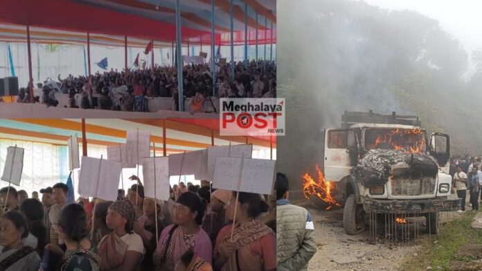Truck Set Ablaze Public Hearing Fails Amid Strong Opposition To Shree Cement Limited