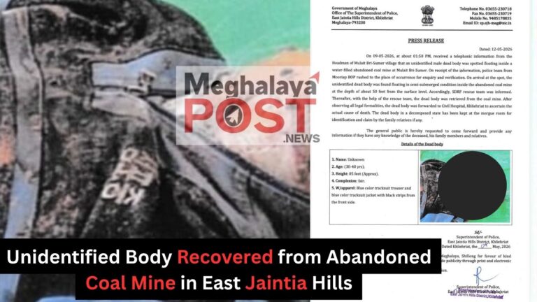 Police recover unidentified body from abandoned coal mine in East Jaintia Hills