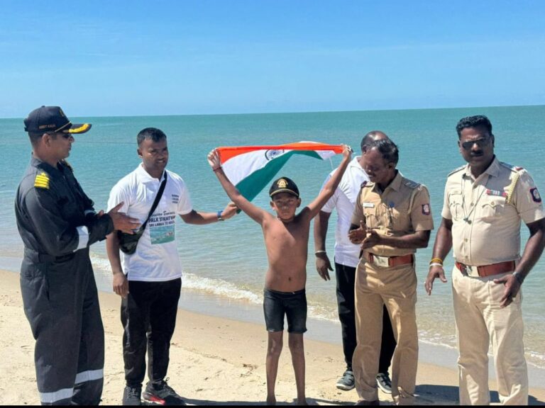7-Year-Old from Jharkhand Swims Across Palk Strait, Inspires Nation