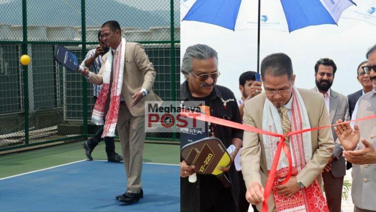 Meghalaya Sports Minister Opens New Pickleball Court at RGU, Plays Match with Students