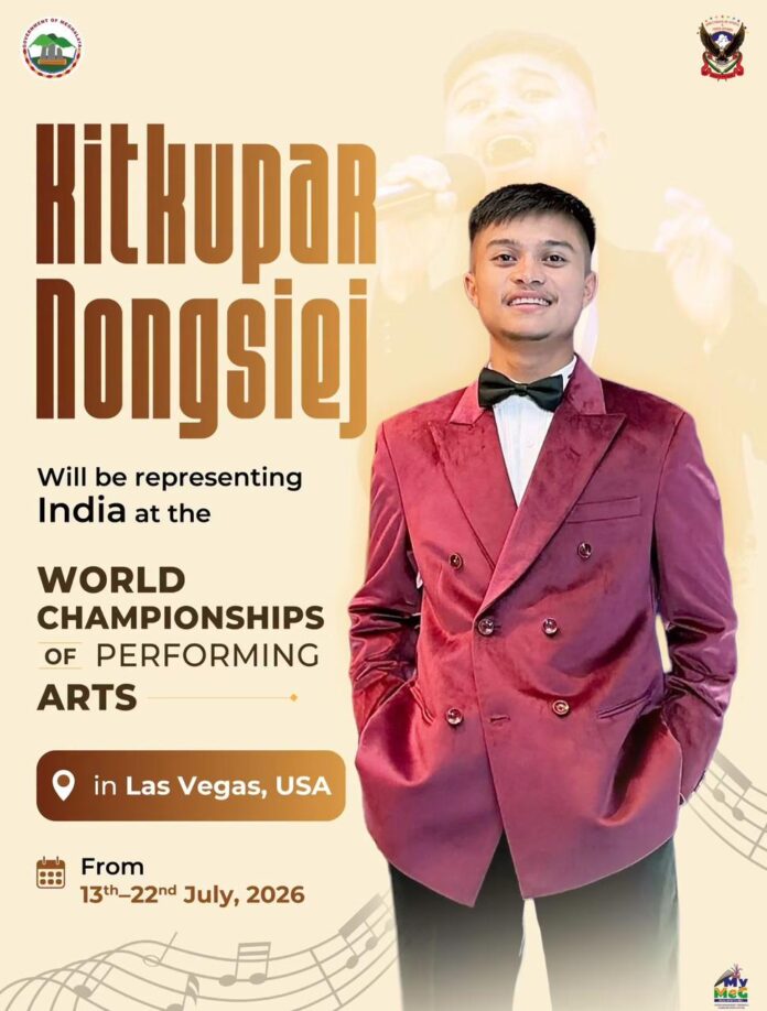 Kitkupar Nongsiej To Represent India At International Performing Arts Contest in America This Month
